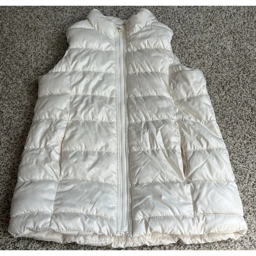 Youth Girls Old Navy Ivory Frost Free Vest, Size 10/12
